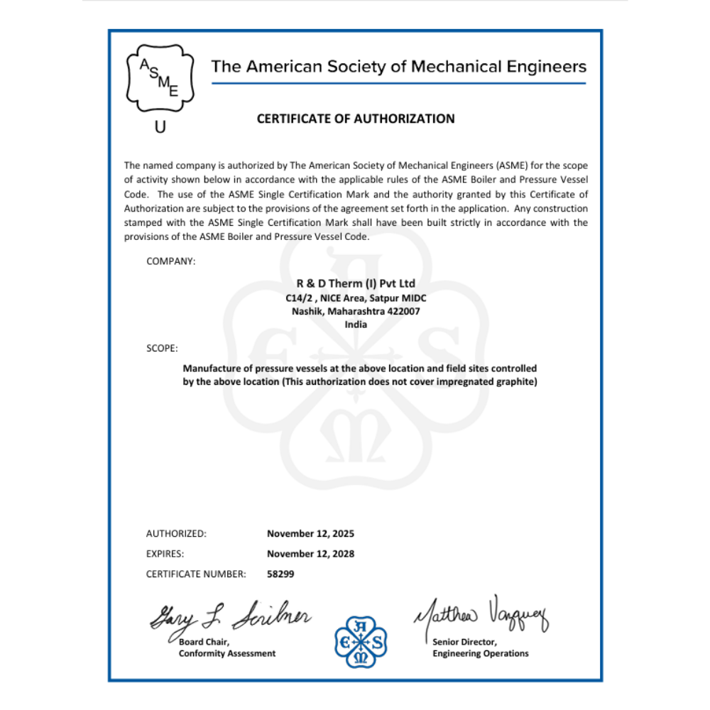 What Does ASME "U" Stamp Certification Actually Me